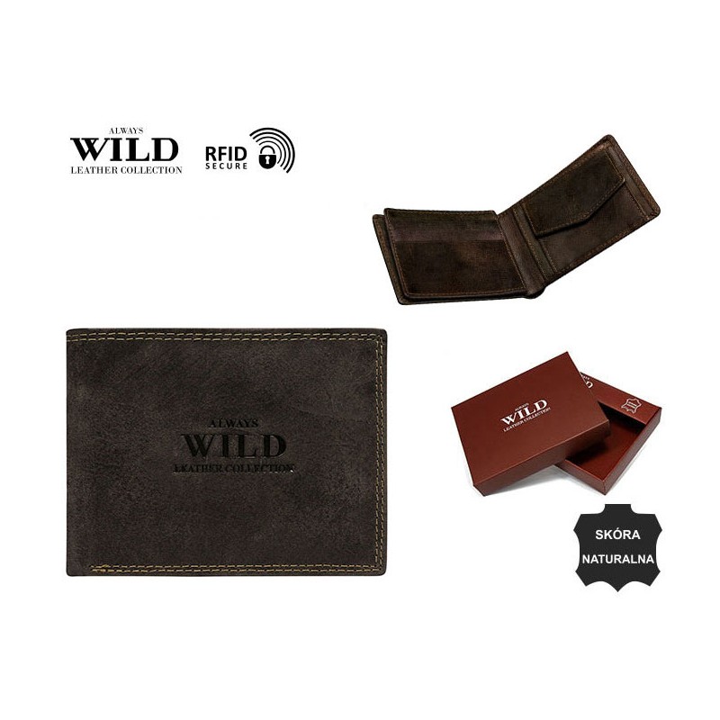 Гаманець чоловічий Always Wild N1187-MHU BROWN Гаманець чоловічий Always Wild N1187-MHU BROWN